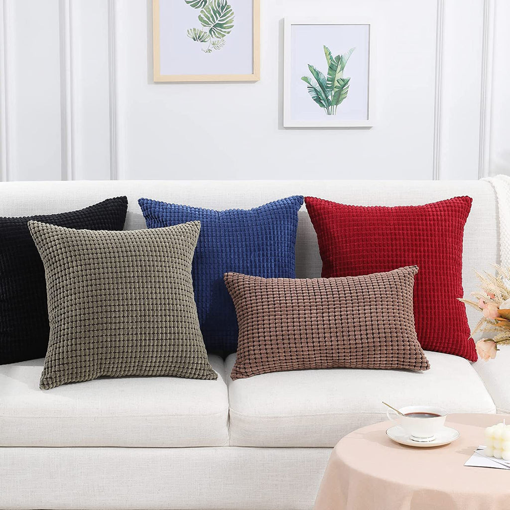 Corduroy Decorative Textured Couch Cushion