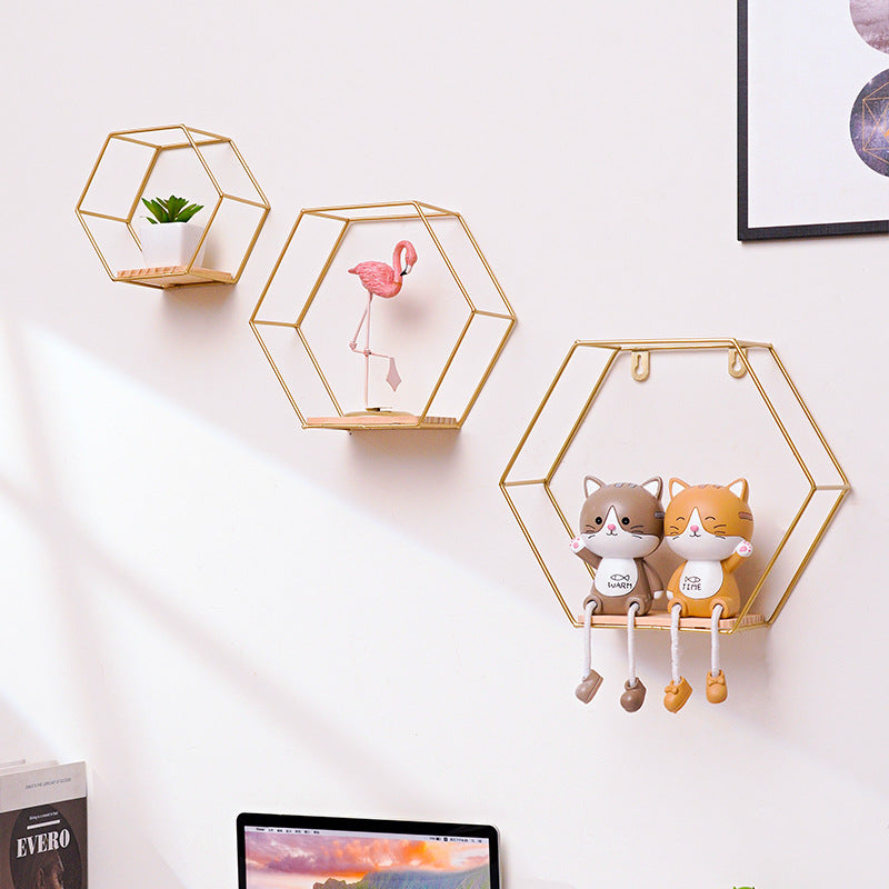 Hexagonal Shelves For Wall Decorations