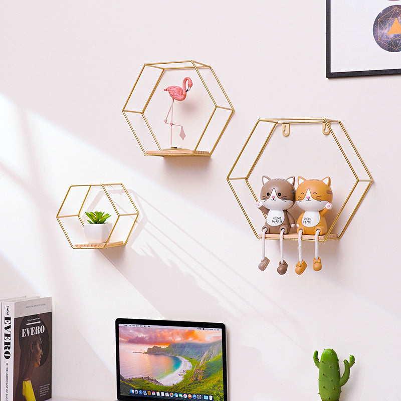 Hexagonal Shelves For Wall Decorations