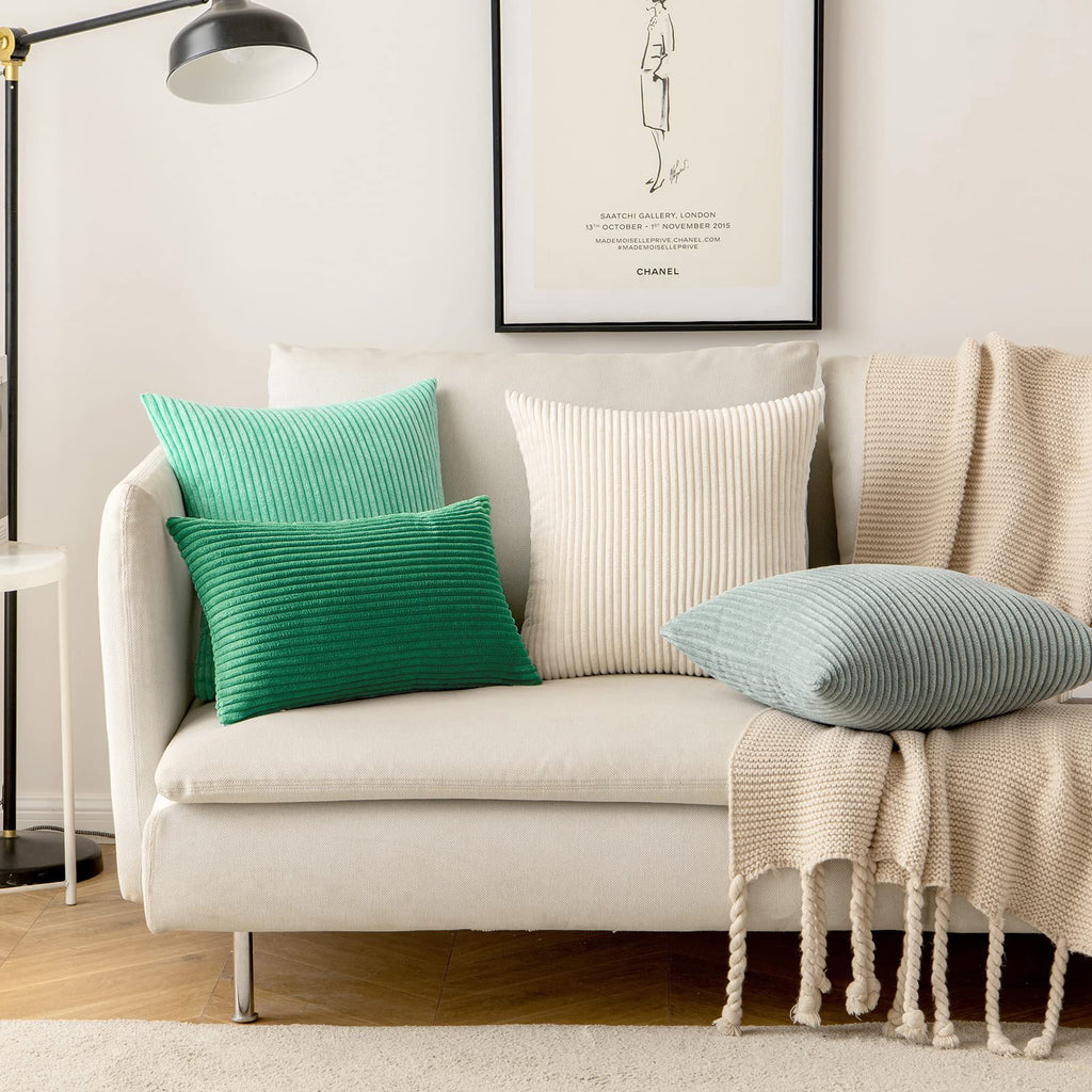 Corduroy Decorative Textured Couch Cushion