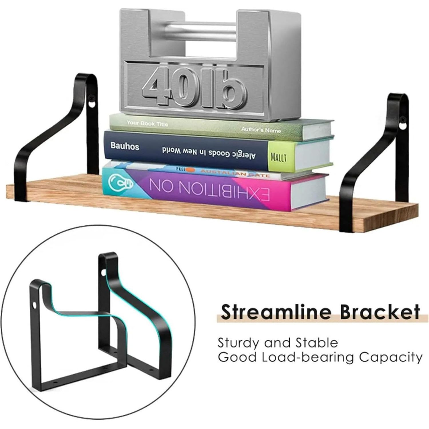 3 Pcs Wood Floating Shelves