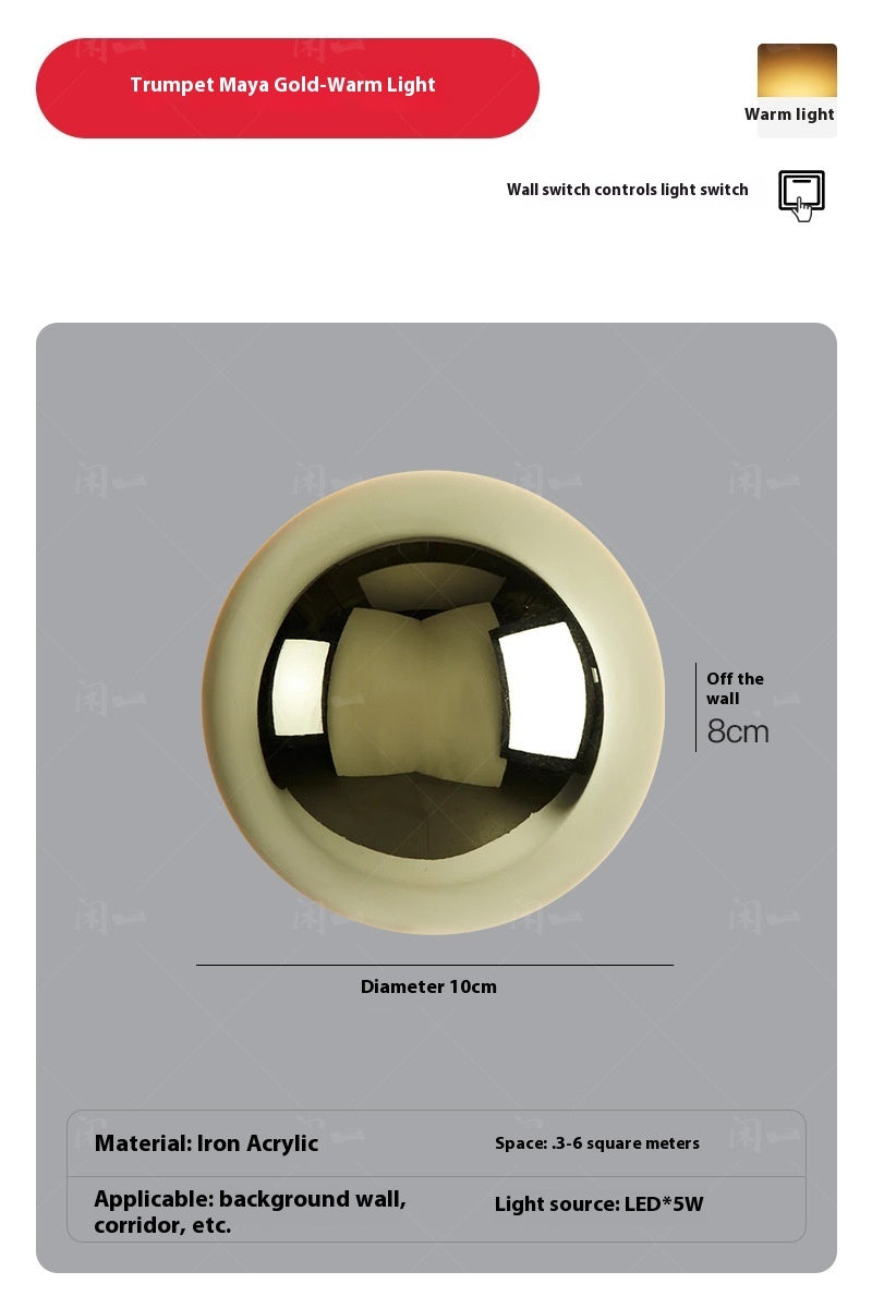 Round Aisle Lamps Nordic Wall Lamp